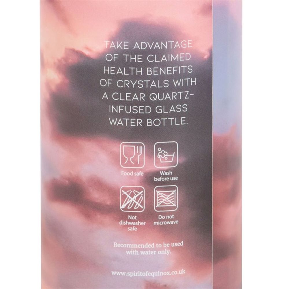 Eleanoras CLEAR QUARTZ BODY & SOUL GLASS WATER BOTTLE WATER BOTTLES