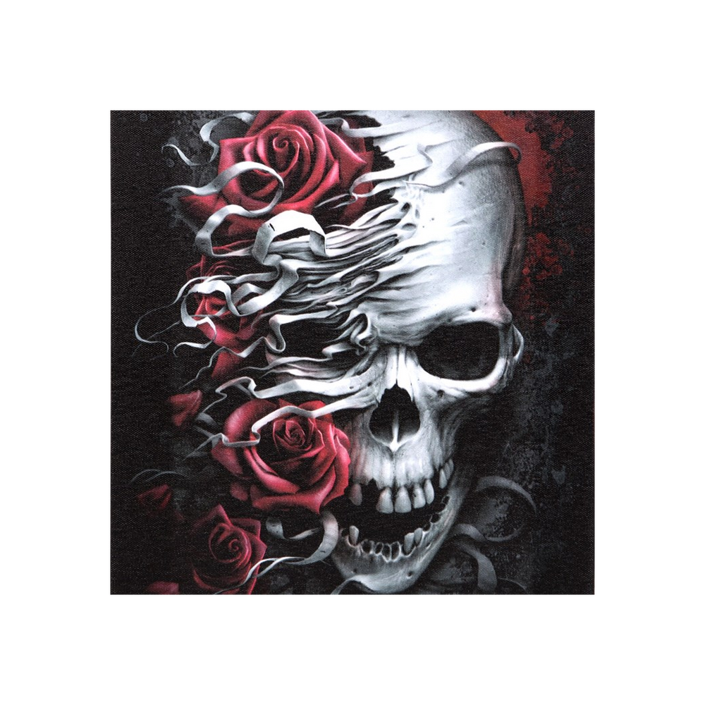 Eleanoras SKULLS N ROSES CANVAS PLAQUE Canvases