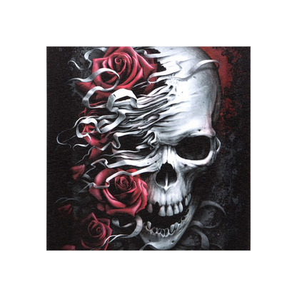 Eleanoras SKULLS N ROSES CANVAS PLAQUE Canvases