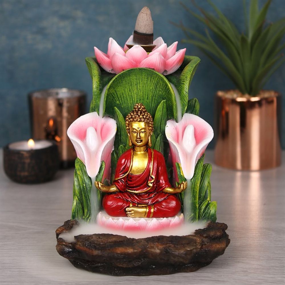 Eleanoras COLOURFUL BUDDHA BACKFLOW INCENSE BURNER Incense Holders