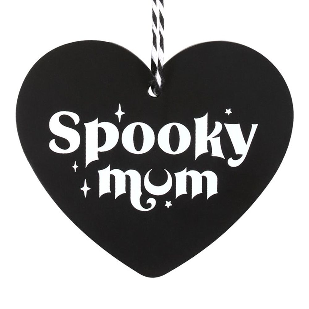 Eleanoras SPOOKY MUM HANGING HEART  SIGN 