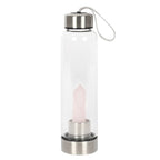 Eleanoras ROSE QUARTZ PURIFYING GLASS WATER BOTTLE Bottles & Flasks