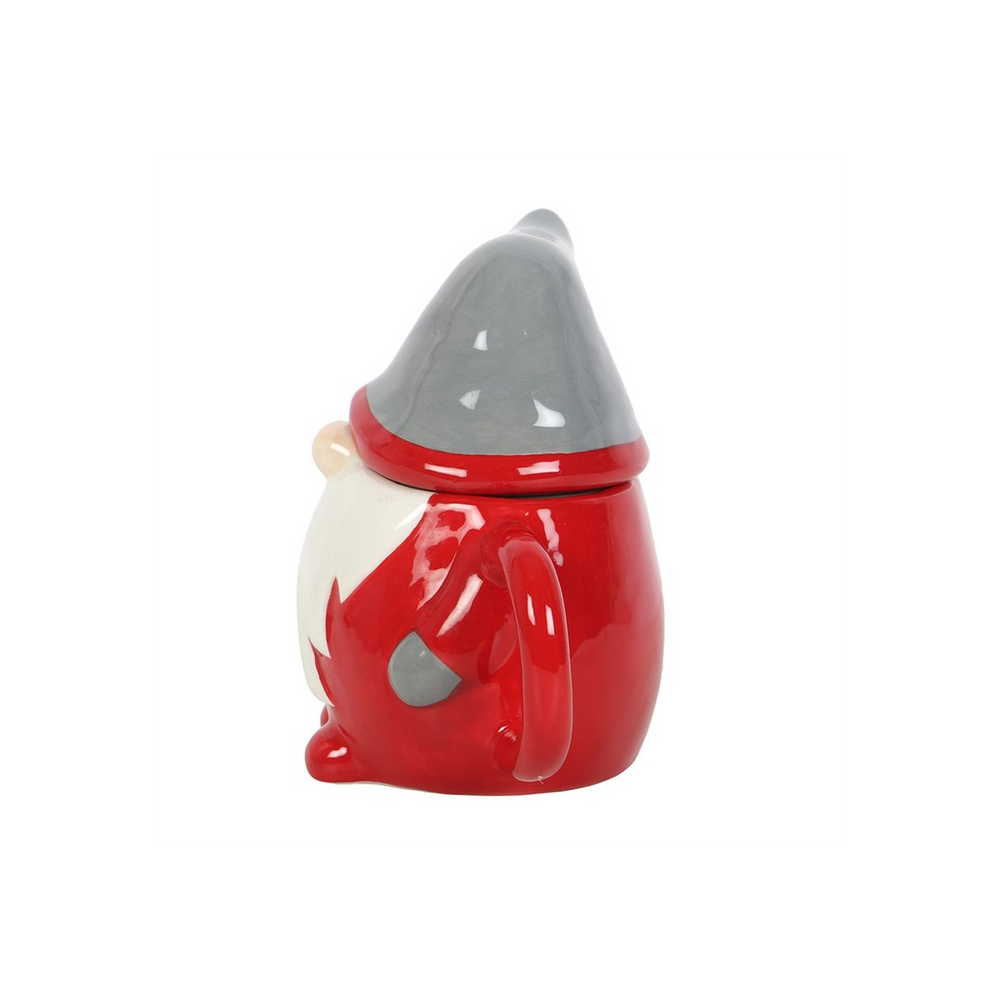 RED & GREY GONK LIDDED MUG