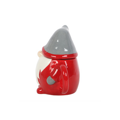 RED & GREY GONK LIDDED MUG