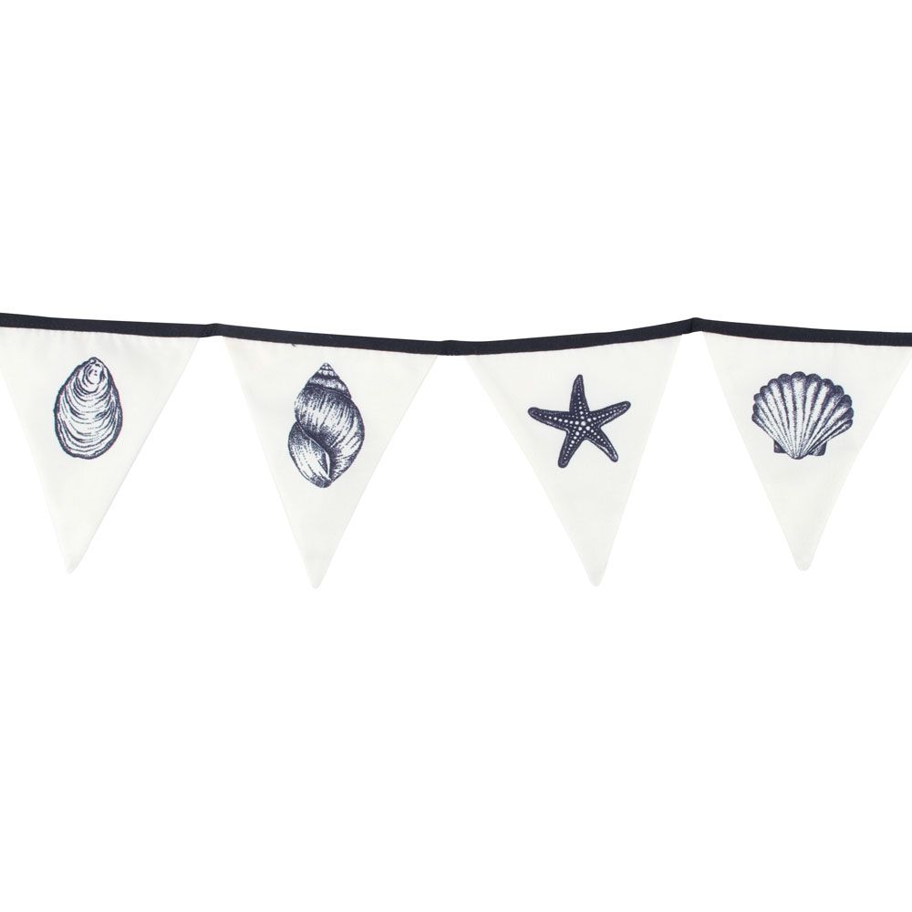 Eleanoras SINGLE SEASHELL FABRIC BUNTING BANNERS & BUNTING