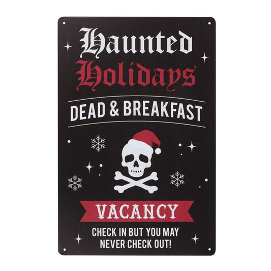 Eleanoras Haunted Holidays Metal Sign Signs & Plaques