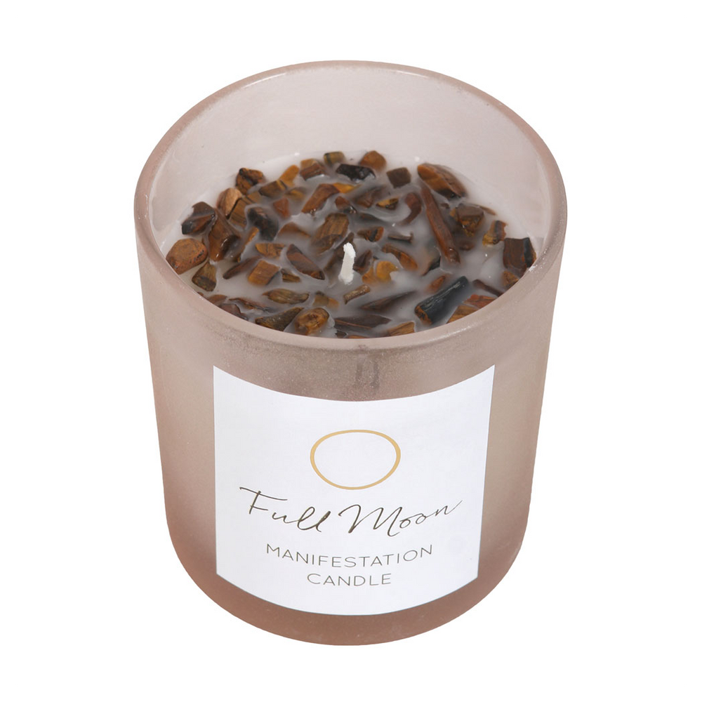 Eleanoras FULL MOON EUCALYPTUS MANIFESTATION CANDLE WITH TIGERS EYE Candles