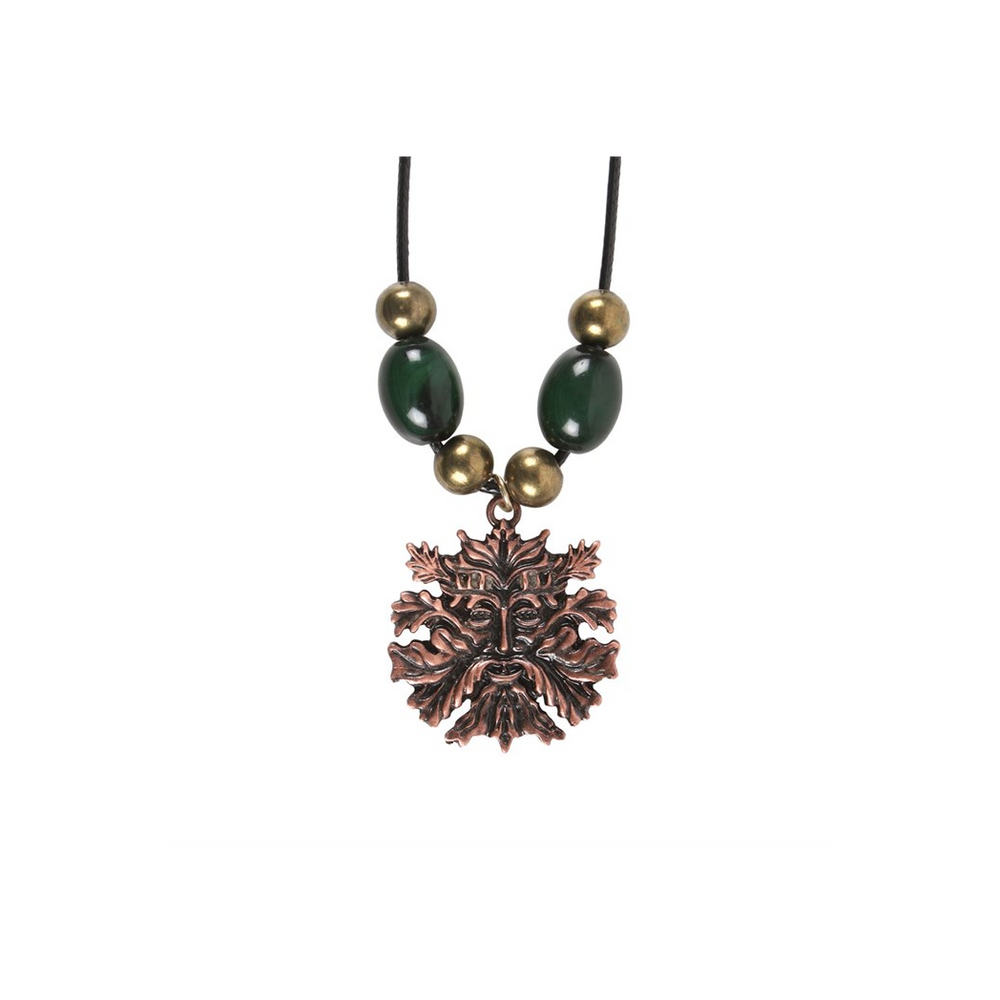 Eleanoras Green Man Pendant Necklace 