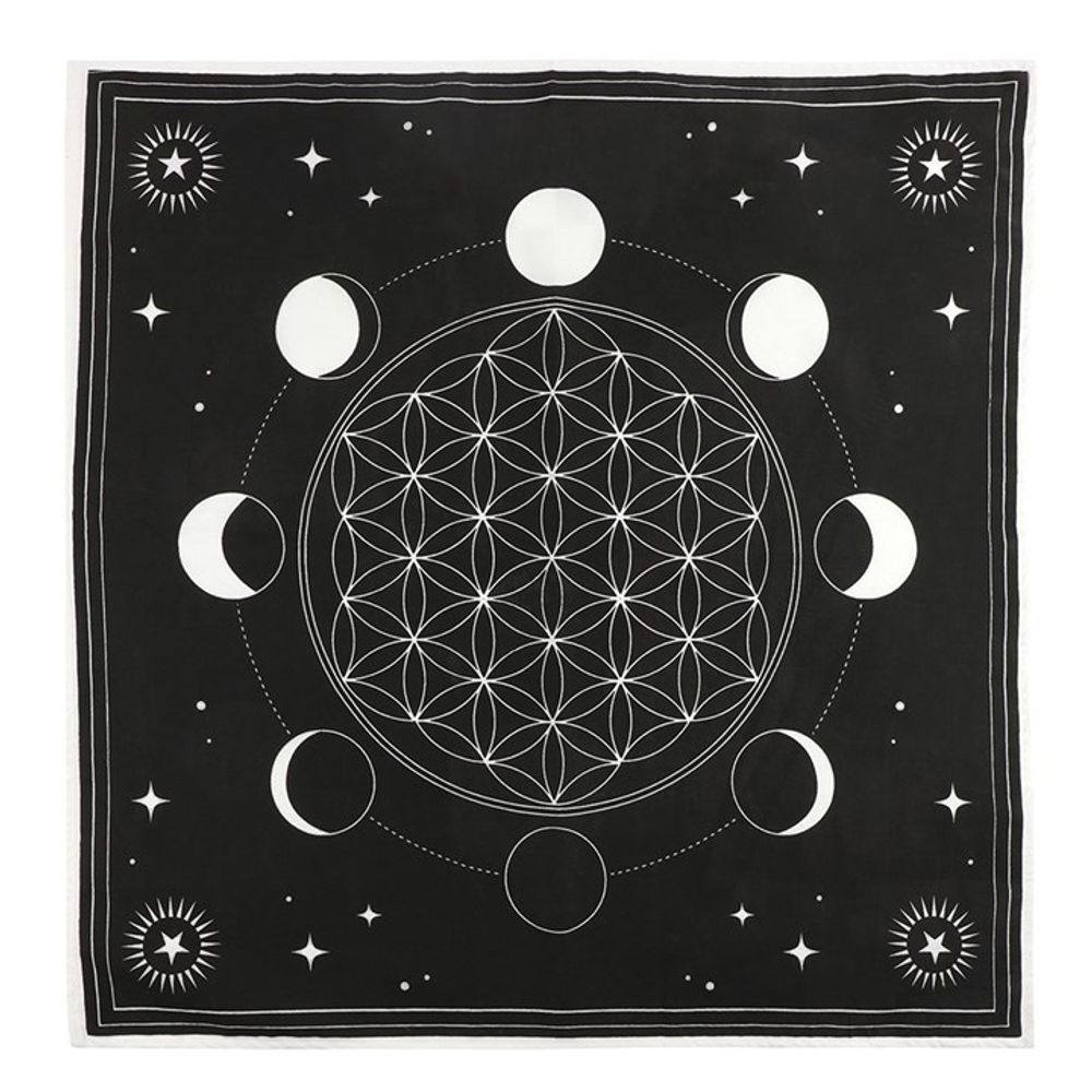 Eleanoras Moon Phase Crystal Grid Altar Cloth Altar Cloths