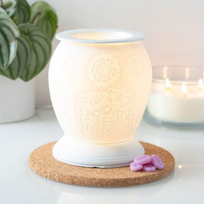 ELEPHANT WHITE CERAMIC ELECTRIC OIL BURNER