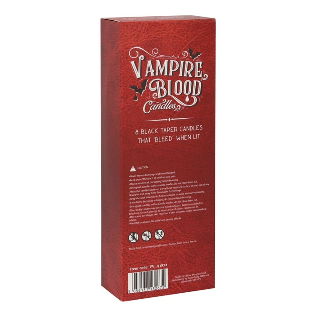 Eleanoras Set Of 8 Vampire Blood Taper candles Candles